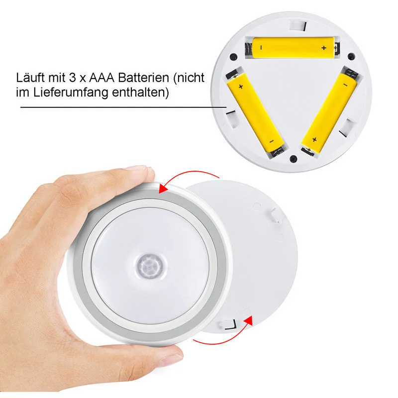 Newest LED Night Light Infrared Motion Detector Sensor Cabinet Lamp Battery Powered