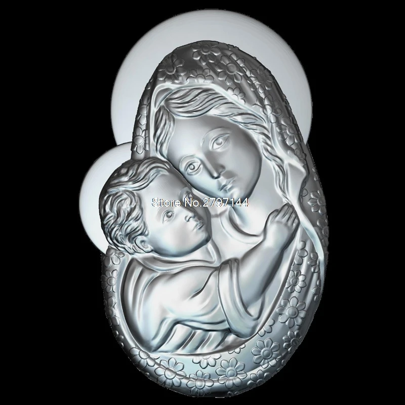 

St_Maria 3D model relief figure STL format Religion 3d model relief for cnc in STL file format