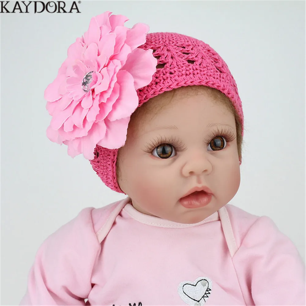 

KAYDORA 55cm Silicon Reborn Baby Dolls Girl Collectible Realistic Fashion Dolls Handmade Toys For Kids Newborn Baby Girl Gifis
