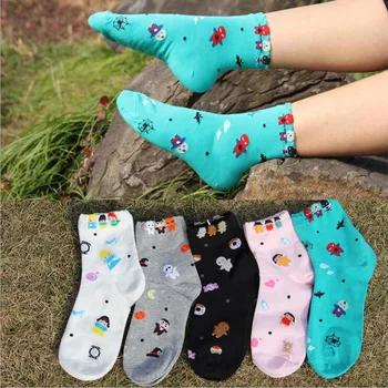 

Autumn Winter Fashion Women Socks Funny Cute Cotton Halloween Socks For Women Girls Kawaii Winter Warm Socks Female Calcetines