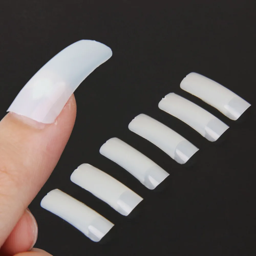 500pcs Full Half cover False Nails Nude Natural Colour Acrylic UV Gel French False Nail Tips Manicure DIY Art Salon Fake Sticker|nail tips|false nail tipsfrench false nails - AliExpress