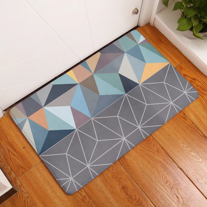 

2017 New Fashion Style Creative Rugs Washable Modren Geometry Carpet Mats Bedroom Non-Slip Floor Mats Area rug for living room