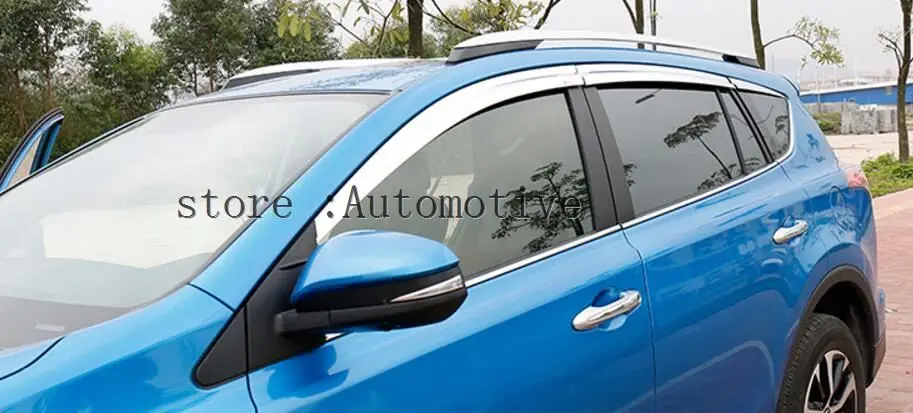 

Window Wind Deflector Visor Rain/Sun Guard Vent Rain eyebrow 4pcs/set2013 2014 2015 2016 For Toyota RAV4 RAV 4 2013 2014