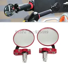 1 Pair CNC Motorcycle 7/8″ 22mm Handlebar Grips Ends Side Mirrors Rearview Mirrors For Honda CB1000R Shadow Valkyrie Magna Rebel