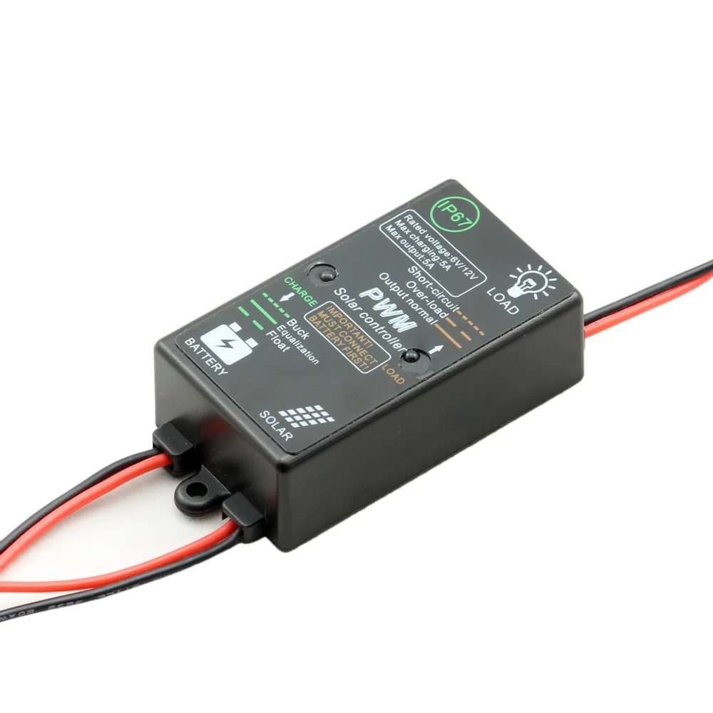 5A 12V Солнечный Водонепроницаемый Контроллер заряда IP67 для Маленькая солнечная домашняя Применение мини Размеры за максимальной точкой мощности, Солнечный контроллер заряда нагрузки работаем 24 часа