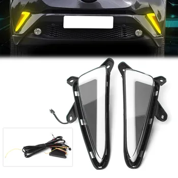 

For Toyota CHR 2016 2017 2018 LED Driving Daytime Running Lights Fog lamp w/ Turn Signals