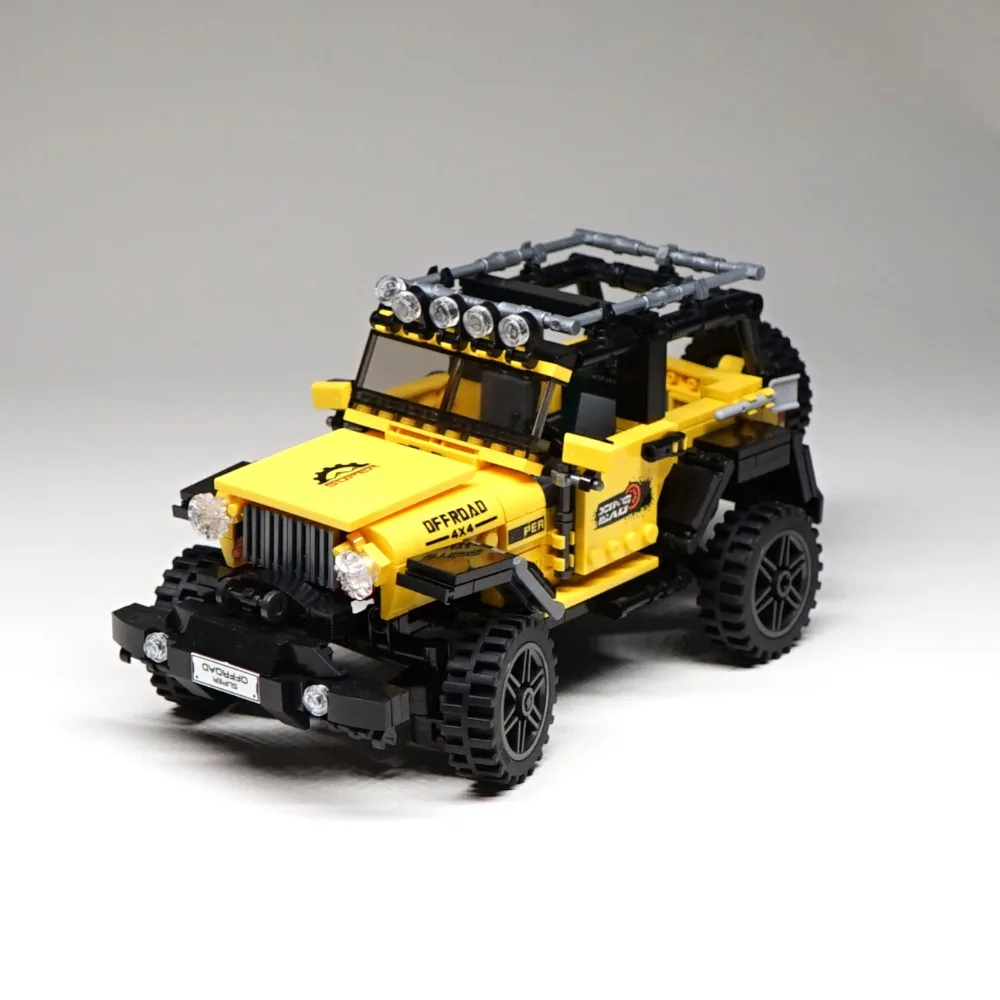 MOC Technic внедорожник автомобиль пикап режим строительные блоки кирпичи игрушки