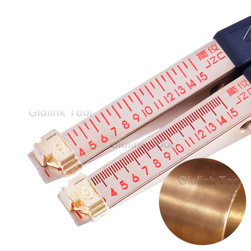 Feeler Gauge 1-15mm Copper Wedge Shaped Ruler Cursor Feeler Flat Gap Detection Gauge Engineer Measure Tool Caliper gap gauge
