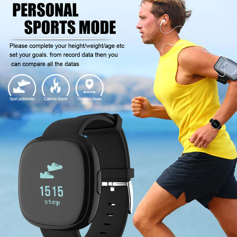 Смарт Браслет для измерения кровяного давления P2 педометры пульс фитнес трекер