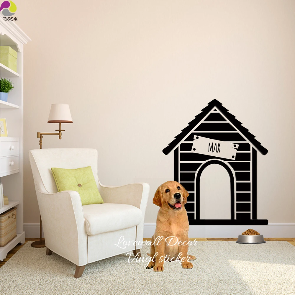 Custom Dog House Name Wall Sticker Personalized Dog Life Name Wall Window Decal Pet Animal Family Vinyl Decor DIY (2)