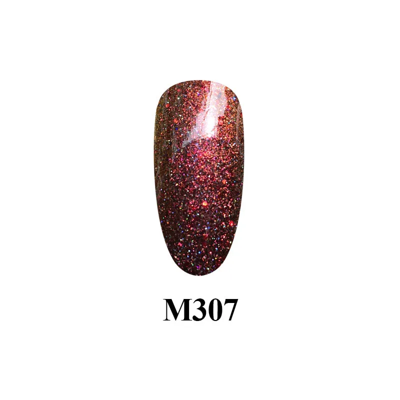 10 мл Павлин Хамелеон голографический гель для ногтей алмазный сверкающий Платиновый эффект замочить от УФ светодиодный Гель-лак для ногтей маникюрный лак - Цвет: M307