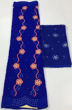 

Promotion latest african laces african swiss voile lace in switzerland 5+2yards african fabric for dress cotton lace HS-A20