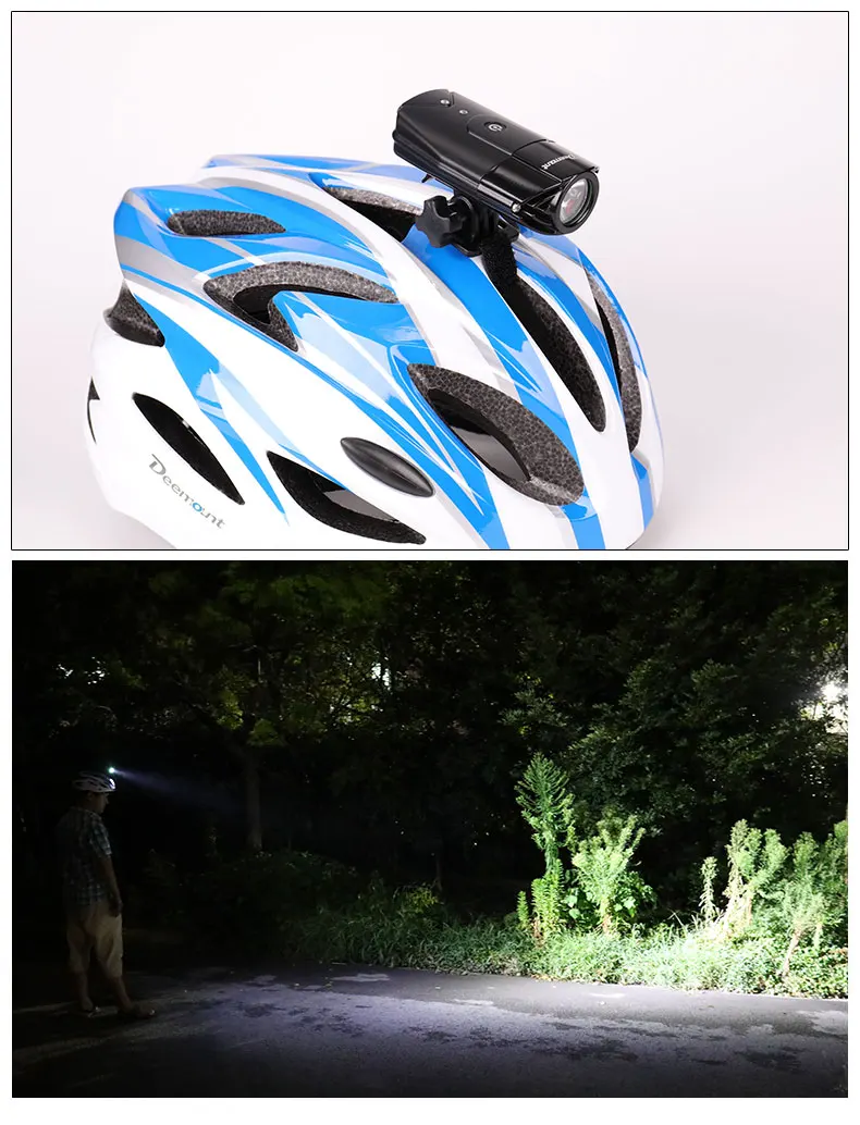 Cheap Deemount BCL-210 Bicycle Headlight Cycling R3 L2 LED Front Lighting USB Charge Touch Switch Water Proof Handlebar Lantern 7