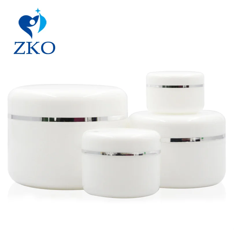 

Hot Sale High Quality 20/30/50/100/150/250g Silver edge Cosmetics jar empty cosmetic containers