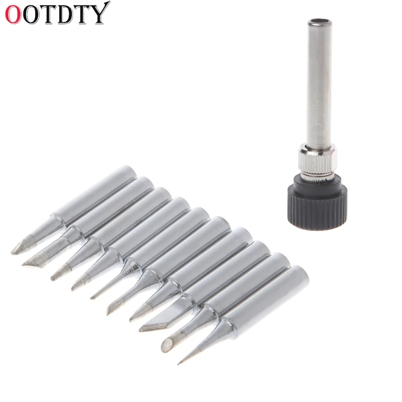 11 Pcs 900M-T Soldering Iron Tips Lead Free For Hakko 936 Lukey 852D 898d SAIKE Station | Инструменты