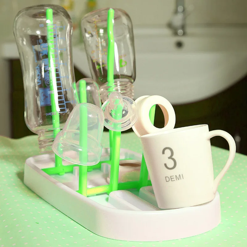 Baby Bottle Foldable Stand Kids Nipple Easy Clean Drying Rack Cute Drier Infant Pacifier Holder Portable Water CleanShelf T0705 (4)