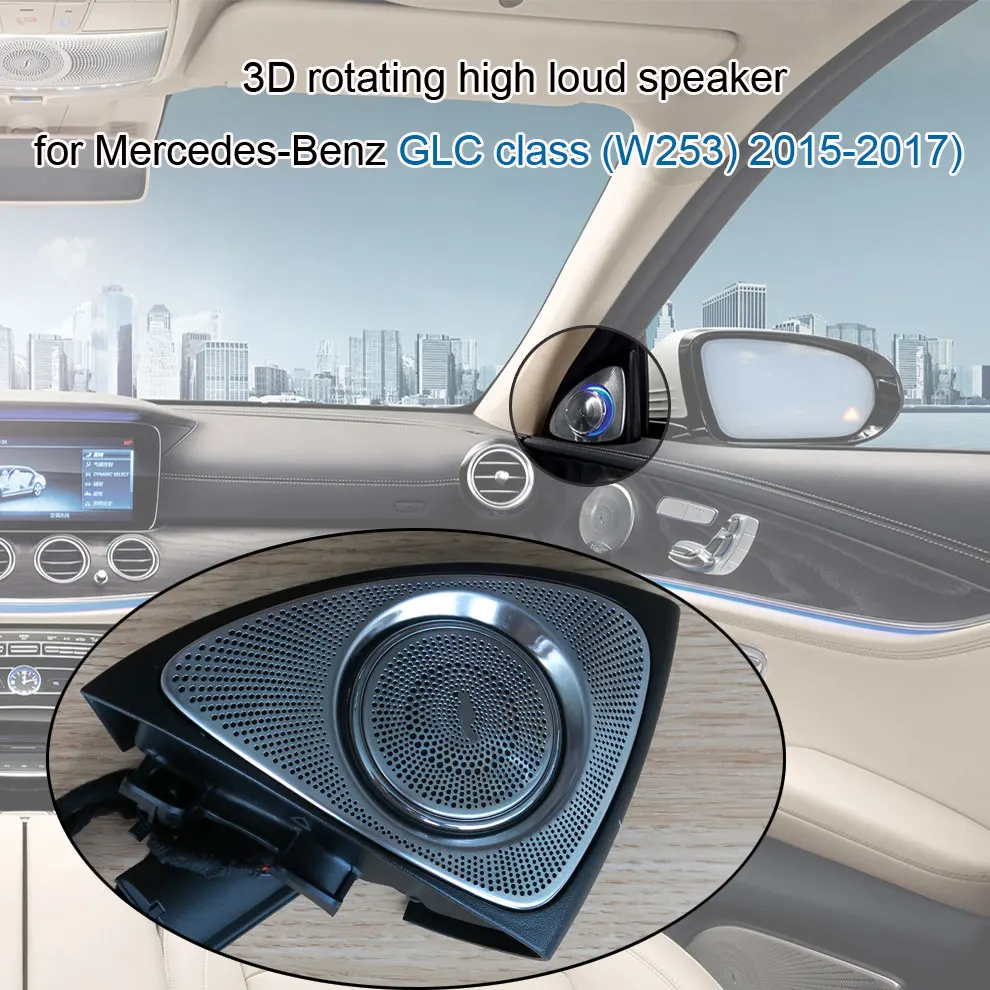 

Car Audio system 3D rotating treble Speaker 3D rotating high loud speaker for Mercedes-Benz GLC CLASS W253 (2015-2017)