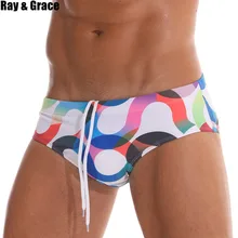 RAY GRACE для мужчин плавание Breifs с купальные костюмы с подкладкой мужчин краткое сексуальный костюм дышащая ming мужские шорты для купания
