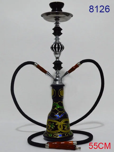 

WisQiyunR 3 colors selected narguile hookah complete set perfect include ceramic bowl and double Shisha smoking water pipes