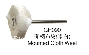 

Jewelry Tools 50pcs gold silver Mounted White Cloth Wheel FG2.35mm, Polishing cleaning grinding rotary burnishing Wheel GH090