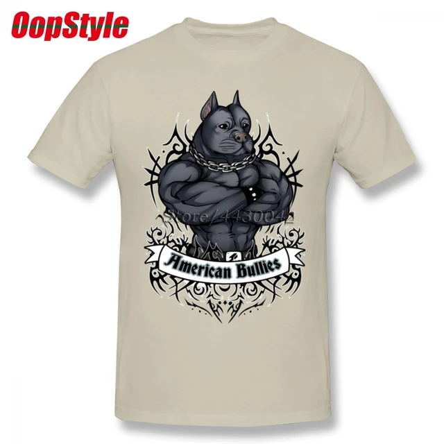 American Bullies Bully Dog T shirt For Men Plus Size Cotton Team Tee