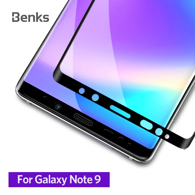 Benks Note 9 Tempered Glass Screen Protector For Samsung Galaxy Note 9 Curved Protective Toughened Glass Film For Samsung Note9