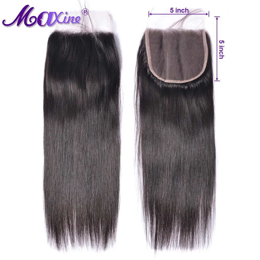 

5x5 Lace Closure Straight Hair Closure Maxine 10-20 Inch Human Hair Closure Natural Color Remy Brazilian Hair Lace Closure