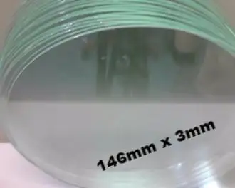 

Funssor ERIS REPLACEMENT GLASS BUILD PLATE 146MM DIAMETER for Eris Delt 3D printer spare parts