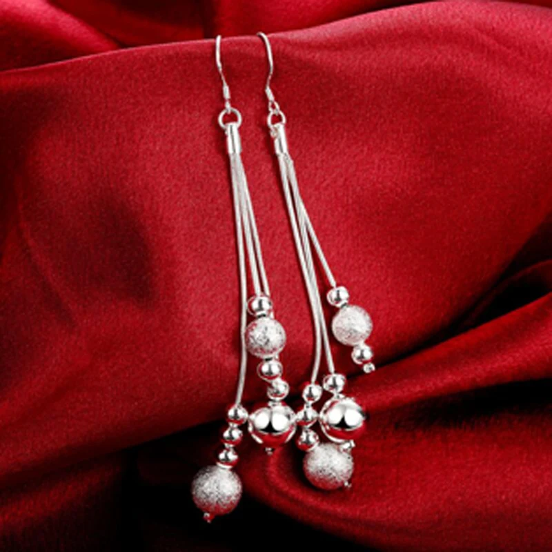 2 Pairs Stud Earrings Fashion Jewelry Earrings Silver Plated Element