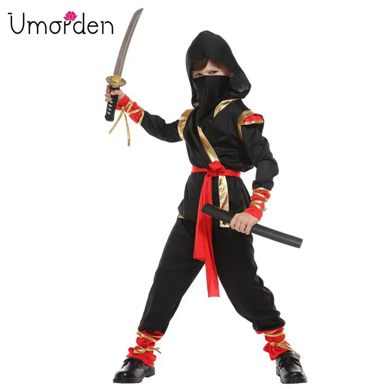 

Umorden Purim Children's Day Halloween Costumes Boy Boys Warrior Ninja Costume Martial Arts Ninja Cosplay for Kids Children