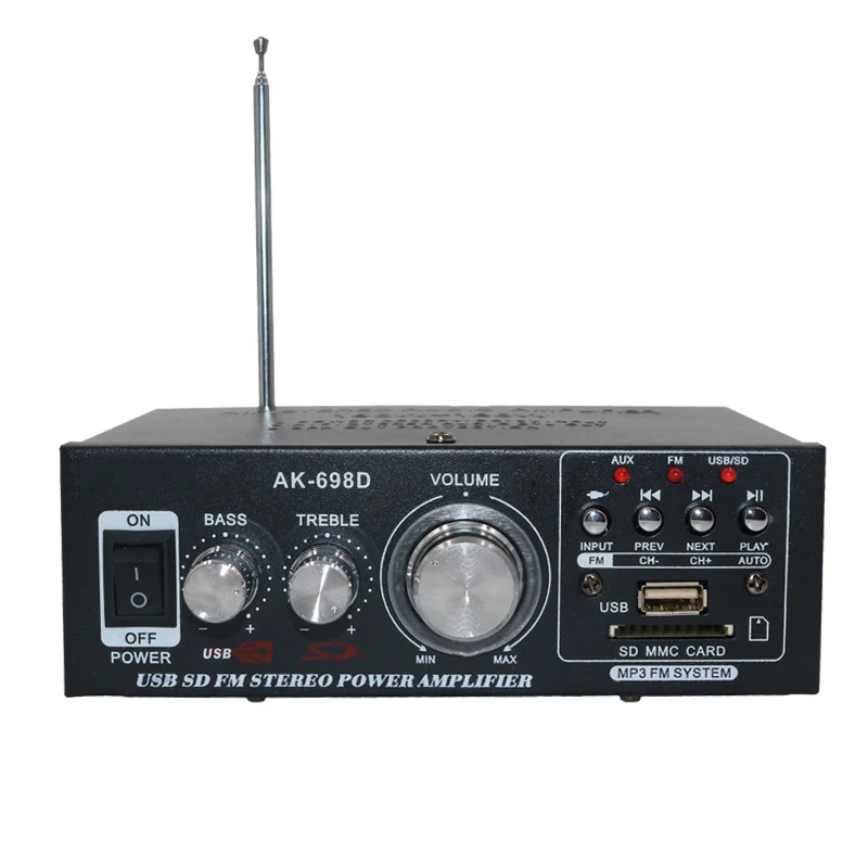 Аудио Hi Fi Цифровой усилитель стерео сабвуфер басов 2 1 канал для автомобиля