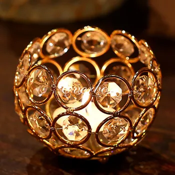 

8cm European Style Glass Crystal Material Votive Candle Holders Lantern for Wedding Centerpieces, Table Decoration, Home Decor