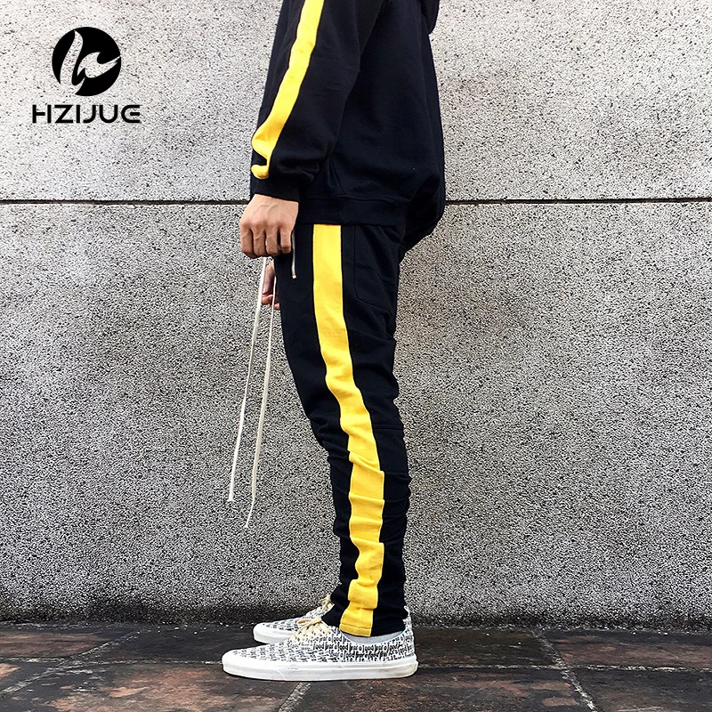 

HZIJUE Pants Casual Sweatpants Solid Hip Hop high street Trousers Pants Men Joggers oversize brand high quality plaid pants