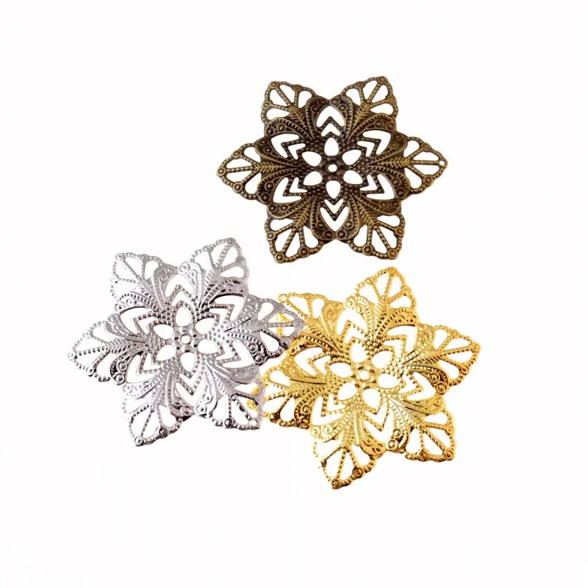 フラワーラップコネクタ,5個,金属,工芸品,装飾,日曜大工の結果,57mm,送料無料wraps connectorflower wraps connectorsdiy findings