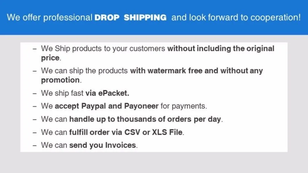 drop shipping