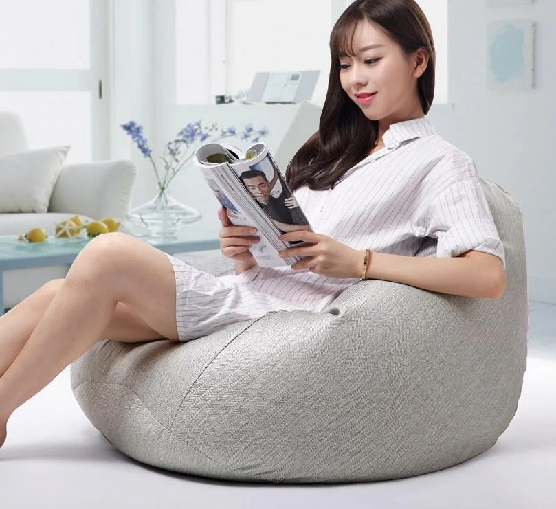 Cover only No Filler- 90cm x 80cm or 36inch x 32inch Medium size indoor bean bag, living room beanbag sofa furniture,lattic sit