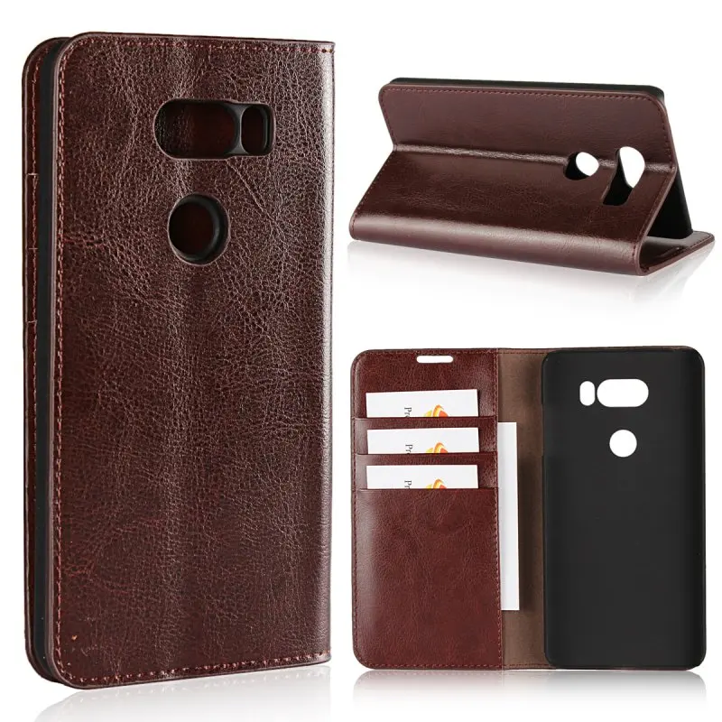 

Genuine Leather Flip Case For LG V30 Cases Cover For Coque LG V 30 Phone Case Luxury Wallet Card Hoesjes Capinhas Etui Carcasas