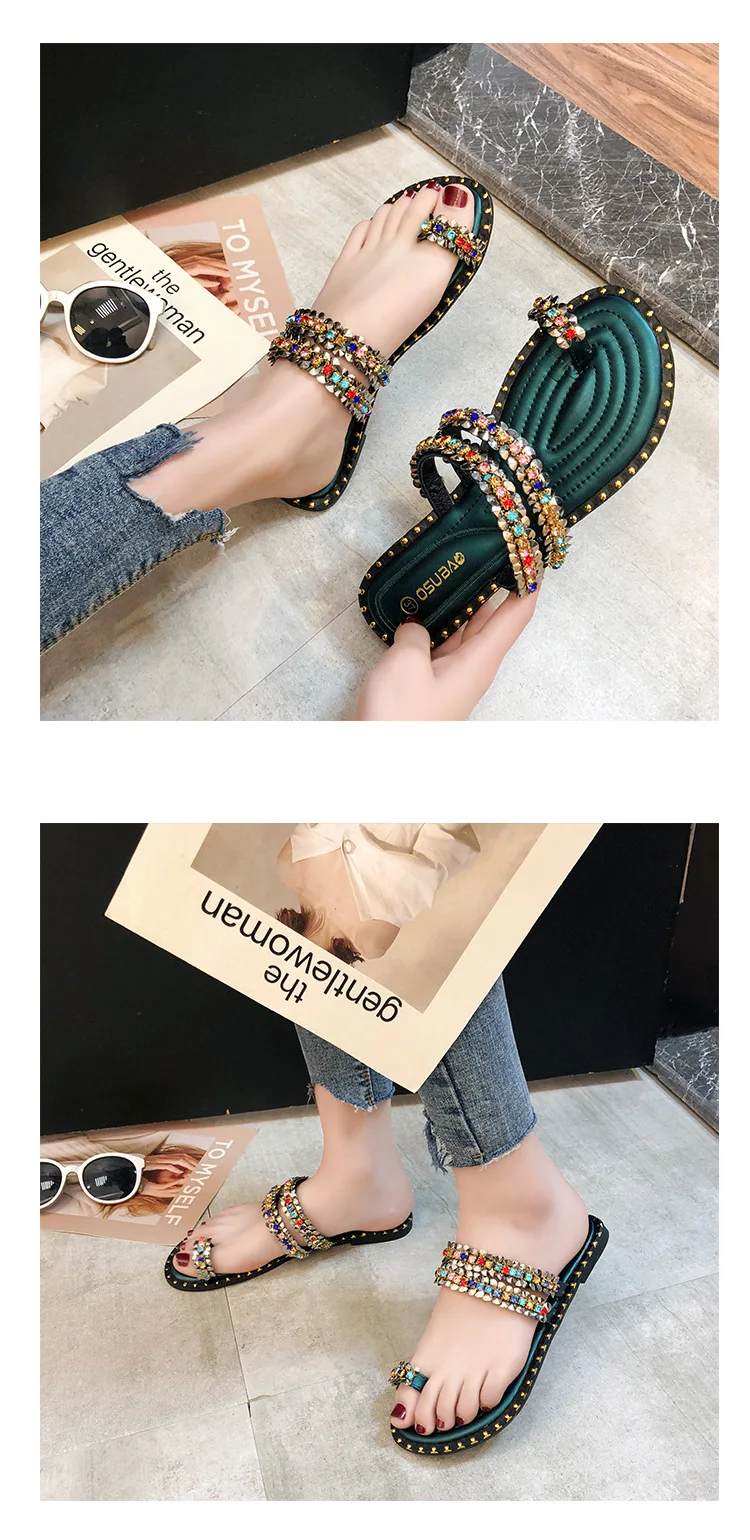 XDA Rivet Gladiator Slipper Women Shoes casual Summer slipper Glitter Beach Sandals Flat fashion beach Roman slipper B78