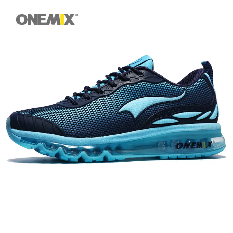 ONEMIX Max Man Running Shoes For Men Nice Trends Run Breathable Mesh Sport Shoes for Men Jogging Shoes Outdoor Walking Sneakers - Цвет: Dark Blue