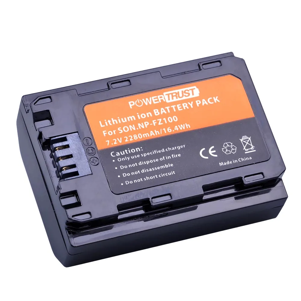 Аккумулятор PowerTrust 2280mAh battery NPFZ100 для sony BC-QZ1, sony a9, a7R III, a7 III, ilce-9