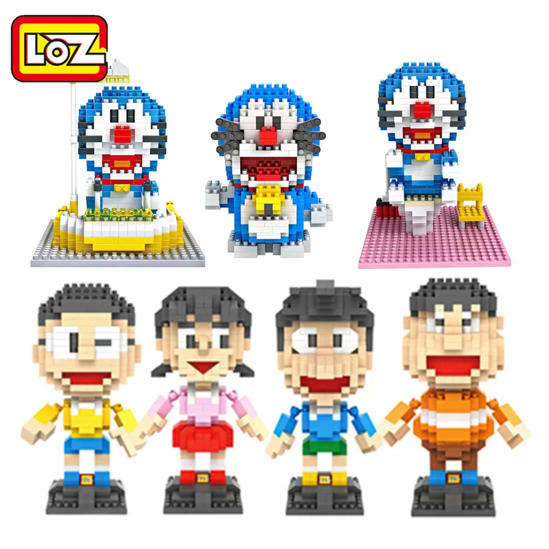 

LOZ Doraemon Noby Sneech Shizuka Big G Toys Blocks Building Blocks Action Toy Figures Anime Nobita Suneo Shizuka Giant Blocks