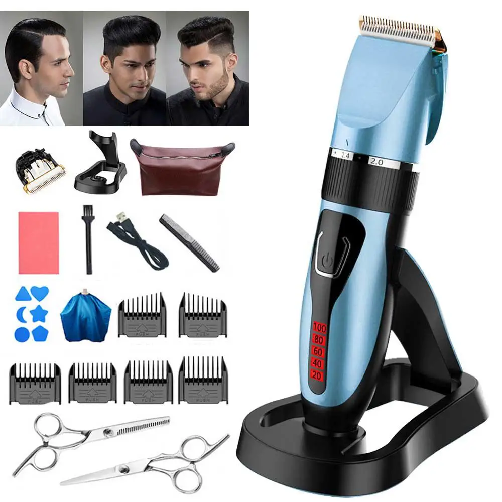 

Waterproof Multi-function Professional Electric Hair Clipper Set 5-gear Free Ajustment USB Charging Hair Trimmer Electric Cutter