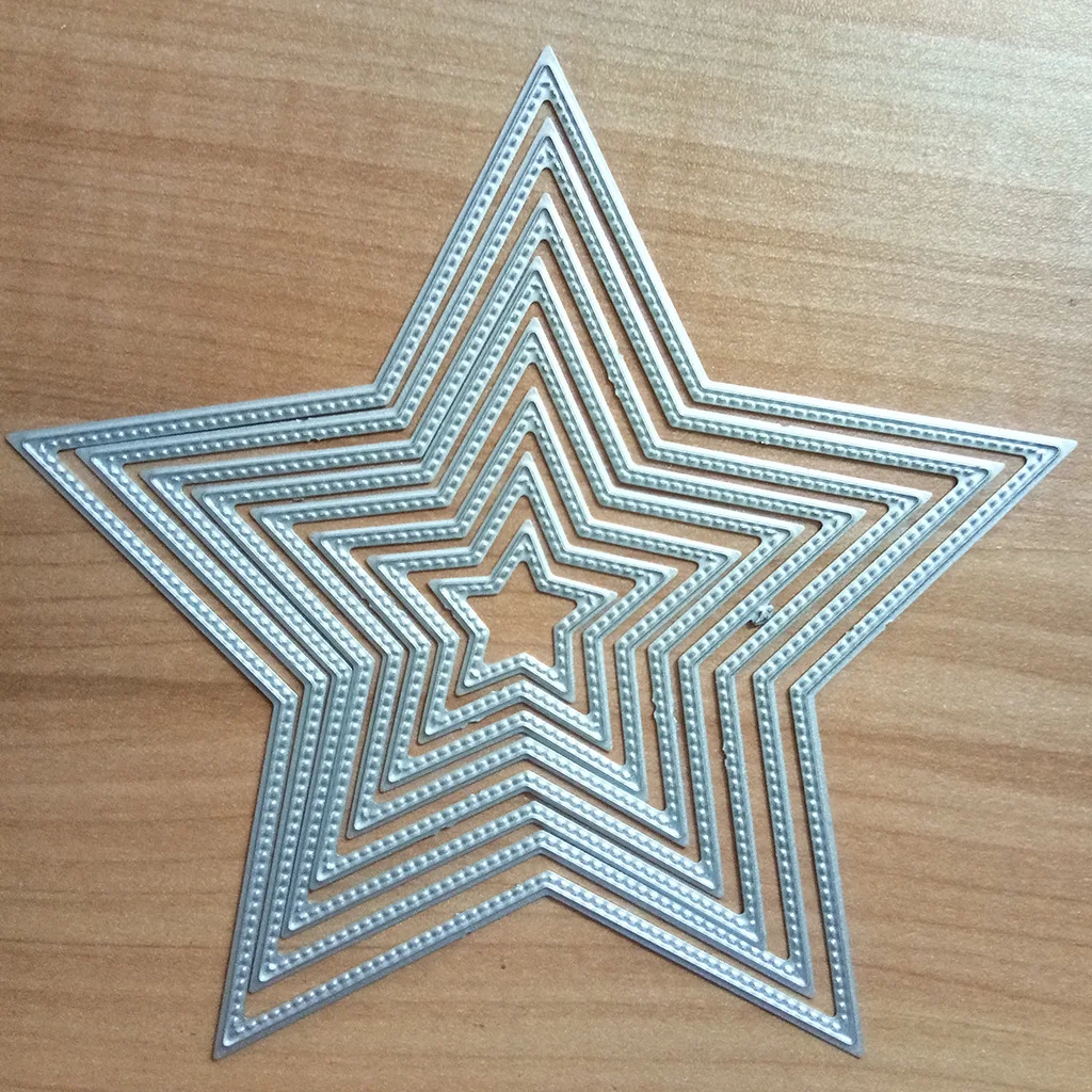 8pcs x Pentagram Cutting Dies Stencil DIY Scrapbooking Card  Punching Template