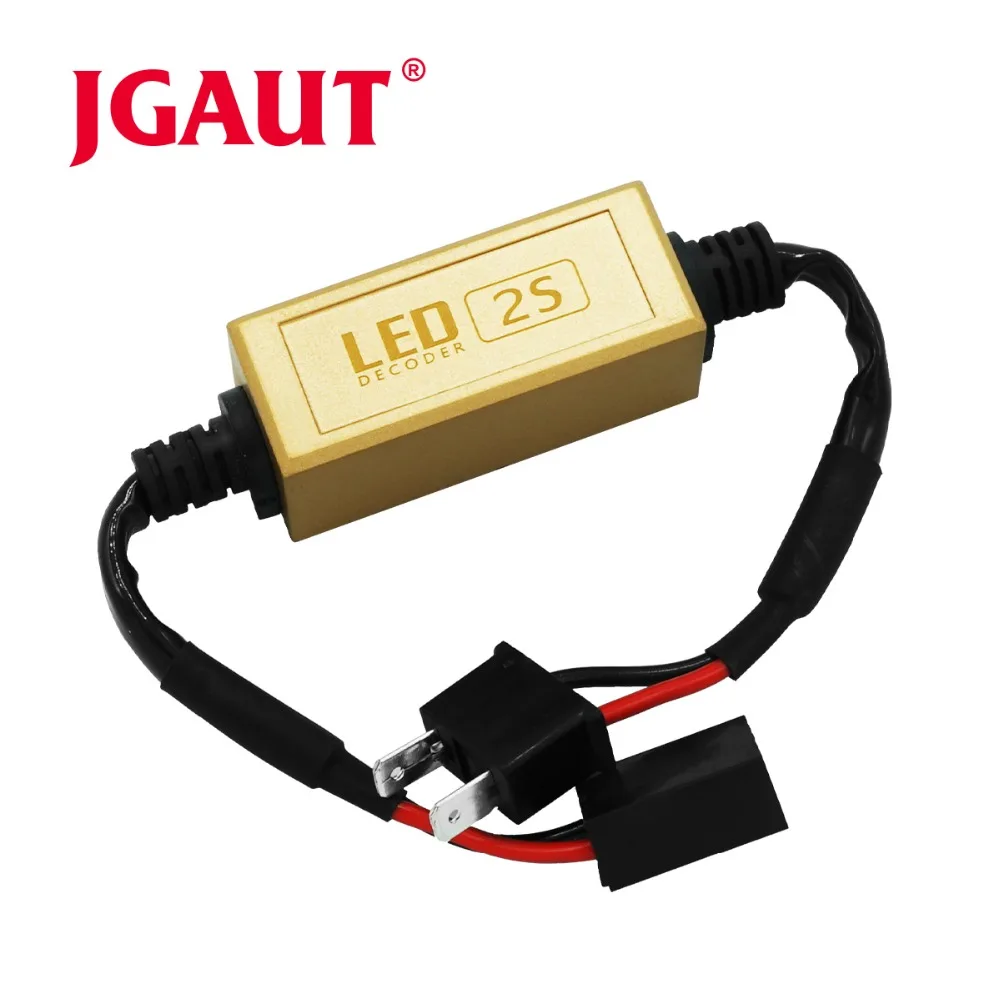 JGAUT H1 H4 H7 H8 H9 H11 HB3 9005 HB4 9006 светодиодный фары Противотуманные фары DRL led нагрузочный резистор Canbus Error Free проводной компенсатор, декодер