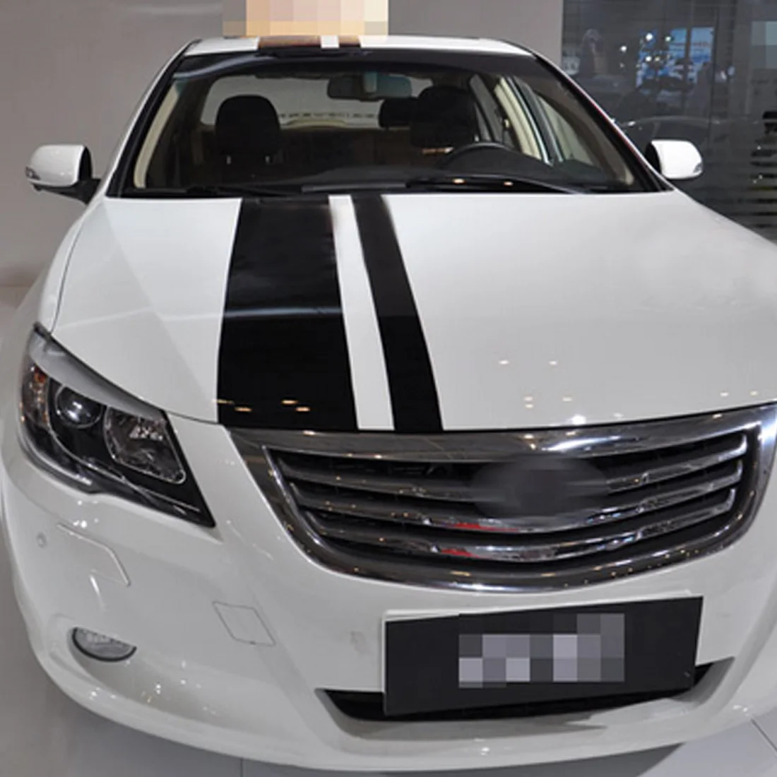 

Universal 130cm x 24cm Car Hood Scratched Stickers Engine Cover Styling Reflective Decal Stripe Vinyl DIY Decoration