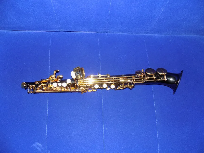 Bb изогнутый саксофон сопрано Черный никель отделка ручная гравировка с Foambody чехол