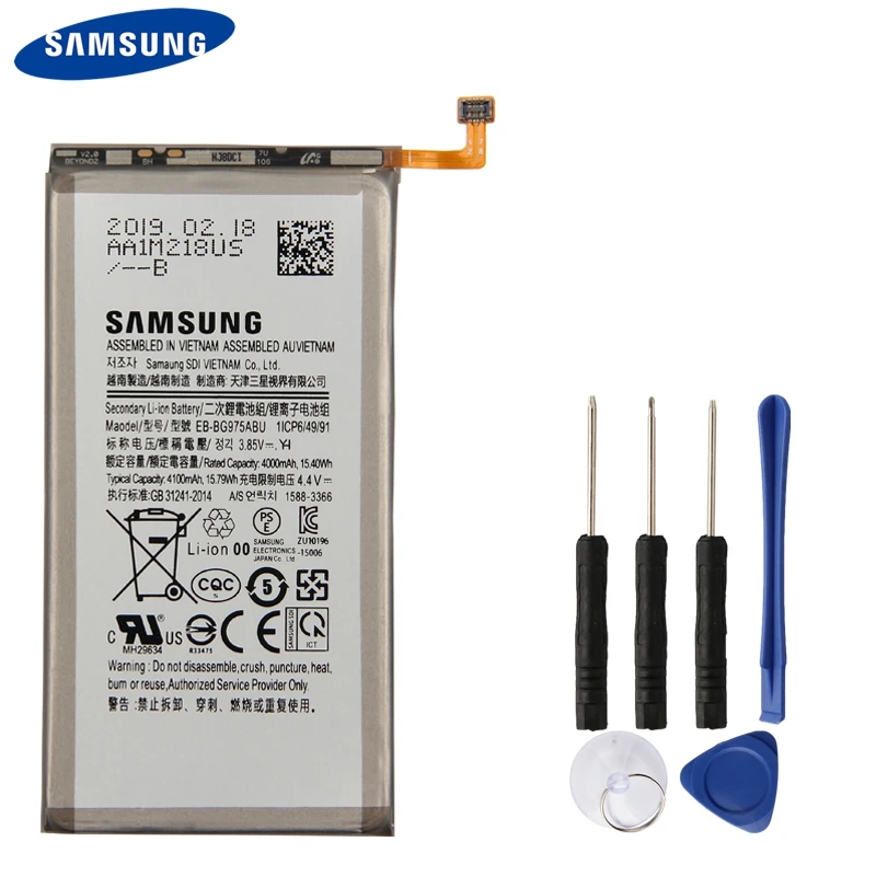 

Original Samsung Battery EB-BG975ABU For Samsung Galaxy S10 Plus S10 Plus,SM-G9750 Genuine Battery 4100mAh