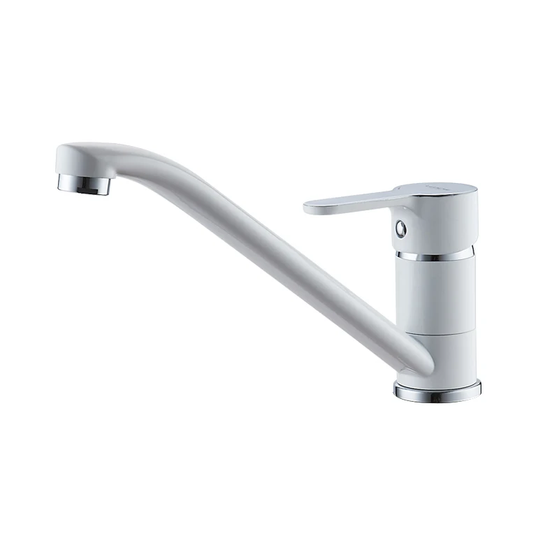 LEDEME New Classic Style Kitchen Faucet Solid Brass Single Handle Cold and Hot Water Tap 360 Degree Rotation Spray Paint Faucets grey kitchen sink Kitchen Fixtures