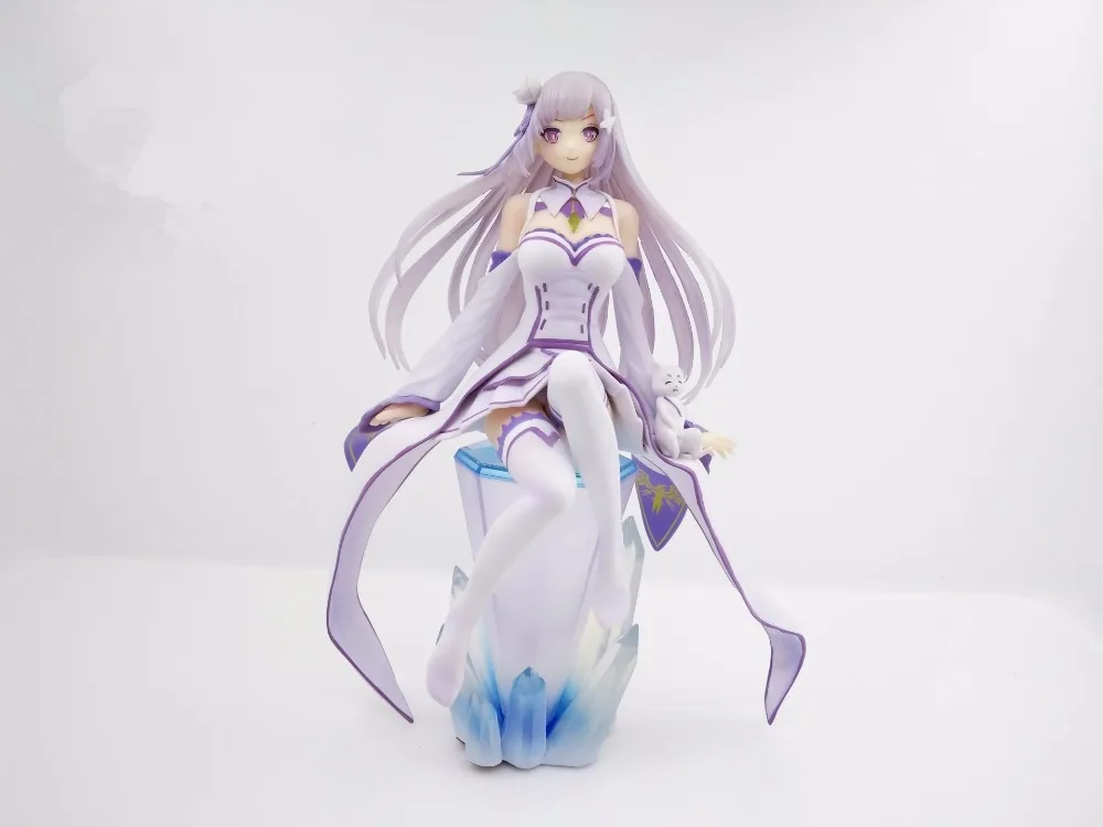 

Zero kara Hajimeru Isekai Seikatsu Emilia Collectible Model Toy Anime Life in a different world from zero Action Figures