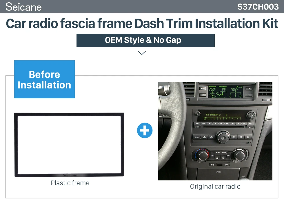 Seicane 2 Din 2006 Chevrolet Epica Optra-Aveo Car Radio Fascia Stereo Vehicle-mounted Installation Modified Panel Frame Car Kit 
